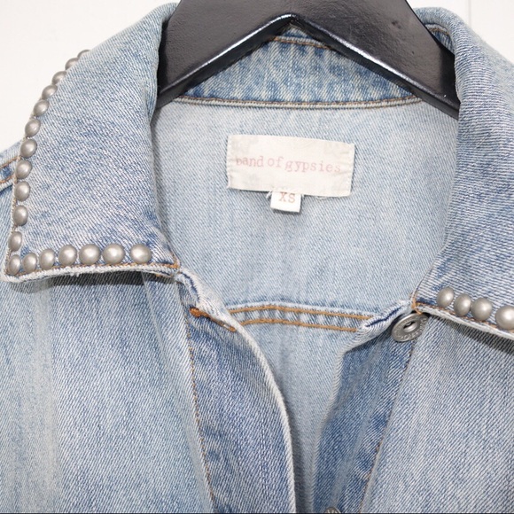 BAND OF GYPSIES vintage inspired denim vest. - Picture 3 of 4